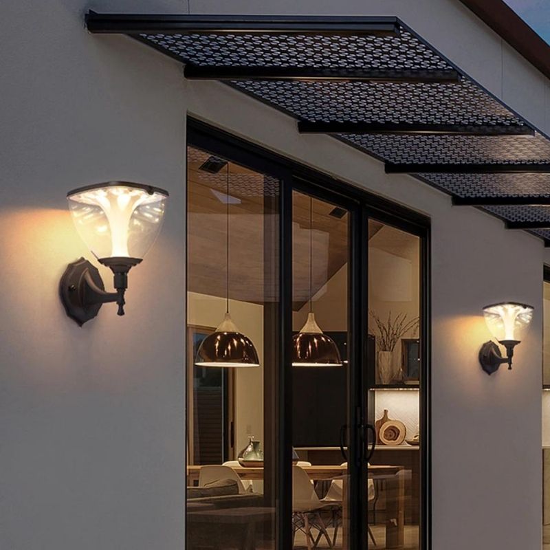Lampe solaire design Lampadaire extérieur de luxe en Alu