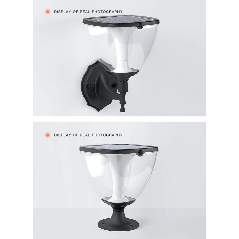 Lampe solaire design Lampadaire extérieur de luxe en Alu