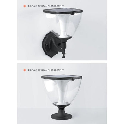 Lampe solaire design Lampadaire extérieur de luxe en Alu