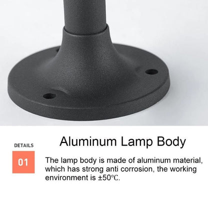 Lampe solaire design Lampadaire extérieur de luxe en Alu