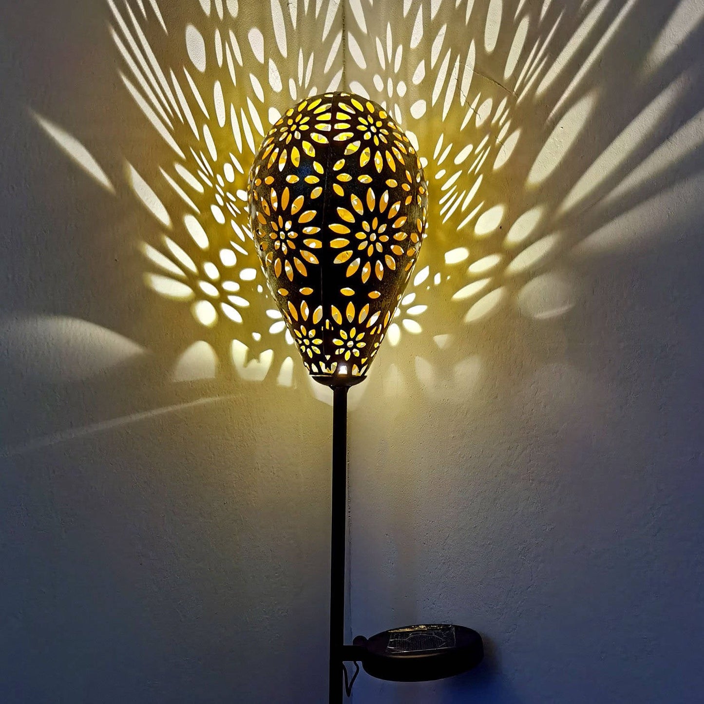 Lampe solaire jardin Piquet boule de coton