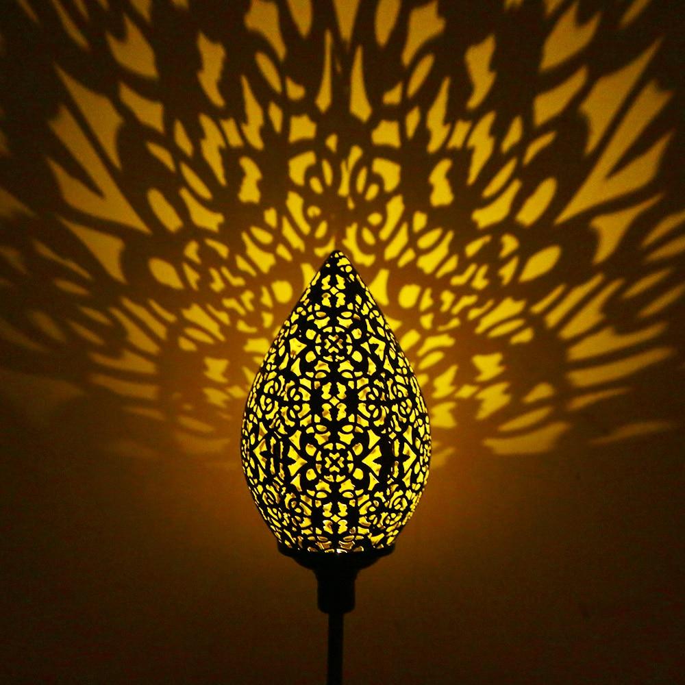 Lampe solaire jardin 'Piquet Goutte d'eau lumineuse