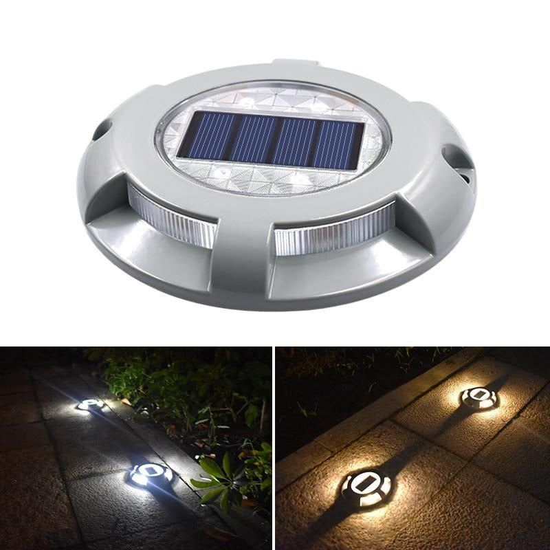 Lampe de sol solaire Goujon de Route Alu