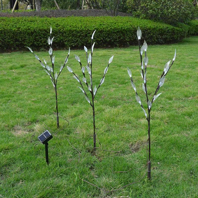Lampe piquet solaire à branches lumineuse (3 PC)