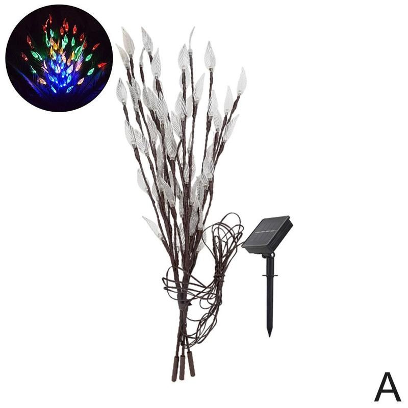 Lampe piquet solaire à branches lumineuse (3 PC)