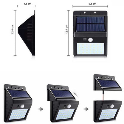 Applique murale solaire Séparable 30 LED
