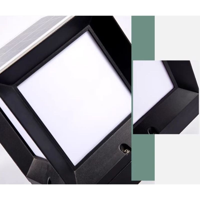 Lampe extérieur solaire design Cube en Aluminum
