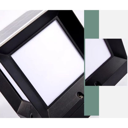 Lampe extérieur solaire design Cube en Aluminum