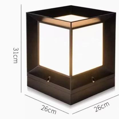 Lampe extérieur solaire design Cube en Aluminum