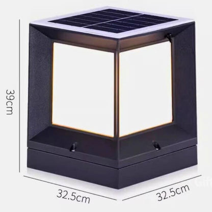 Lampe extérieur solaire design Cube en Aluminum