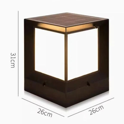 Lampe extérieur solaire design Cube en Aluminum