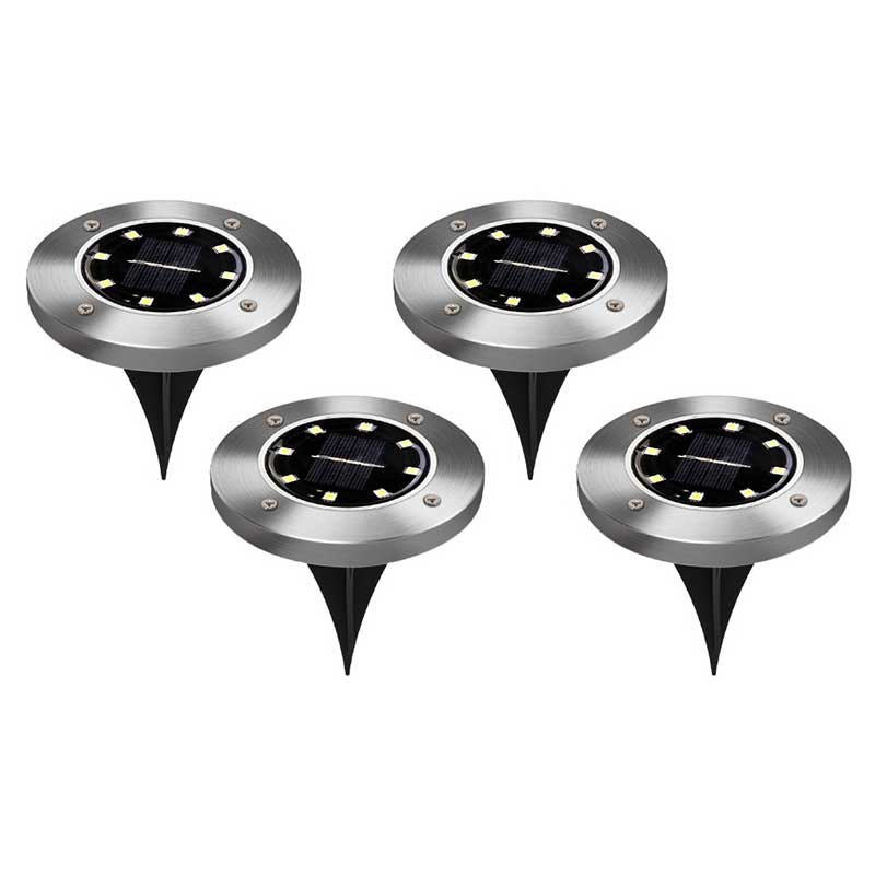 Balise solaire extérieure de Sol Inox (4 PCS / 16 LED )