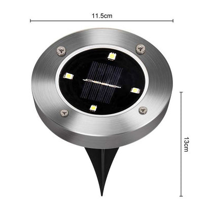 Balise solaire extérieure de Sol Inox (4 PCS / 16 LED )