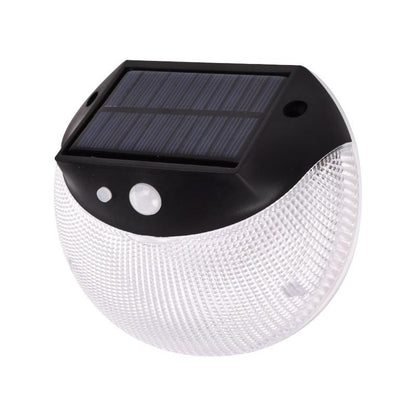 Applique murale solaire de jardin ronde avec détecteur
