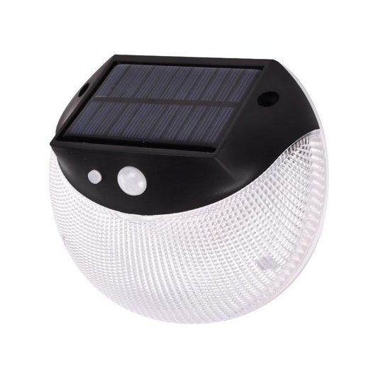 Applique murale solaire de jardin ronde avec détecteur