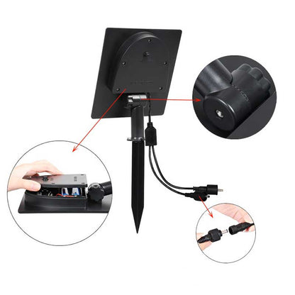Lampe Solaire Jardin Double spot puissant