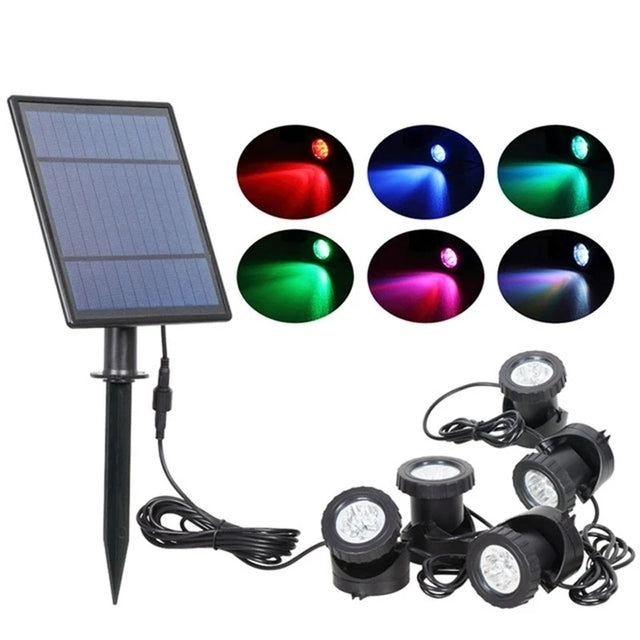 Lampe solaire jardin puissante pour plantes (3 Spot 18LED)