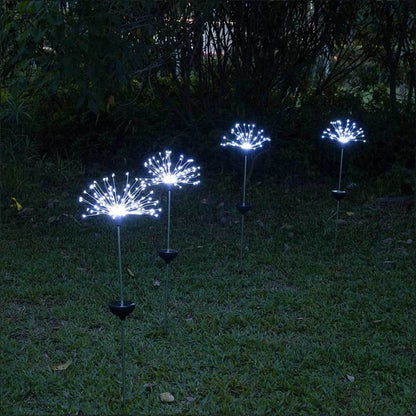 Piquet solaire jardin Feu d'Artifice Blanche