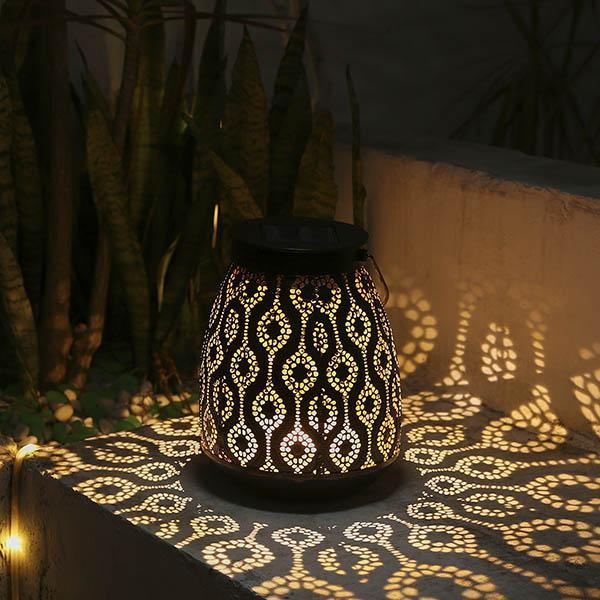 Lanterne Solaire Marocaine Design en Fer