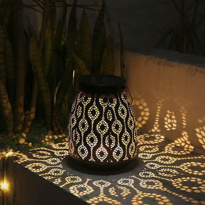 Lanterne Solaire Marocaine Design en Fer