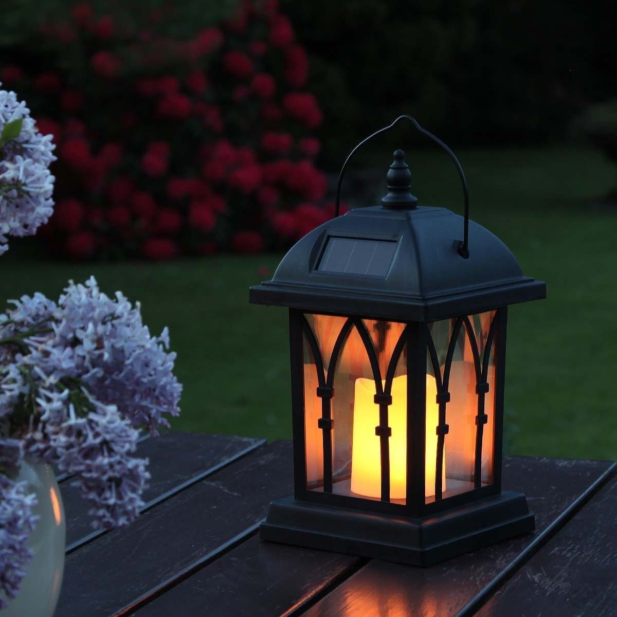 Lanterne Solaire de Jardin à suspendre Bougie Contemporaine