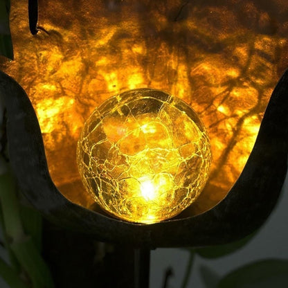 Piquet solaire jardin Flamme olympique