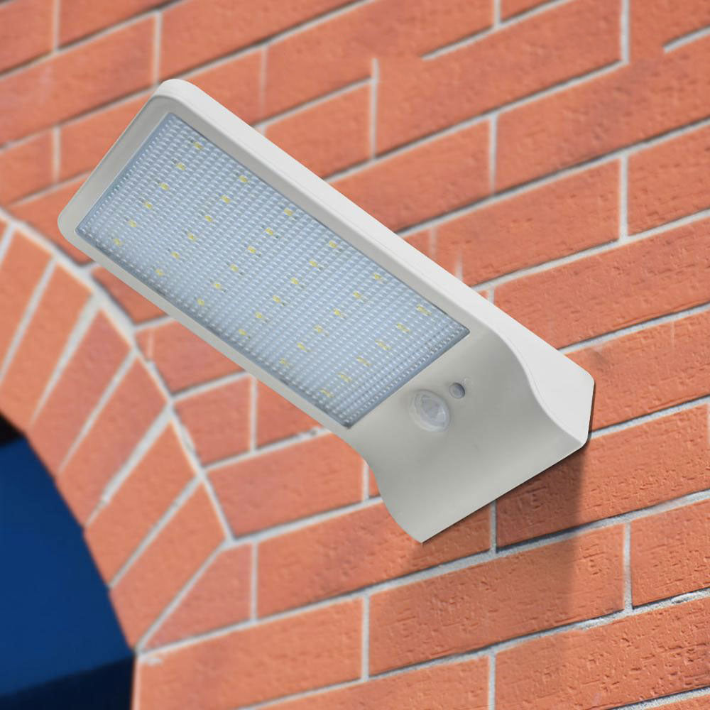 Lampadaire Solaire Blanc. Noire 500 Lumens