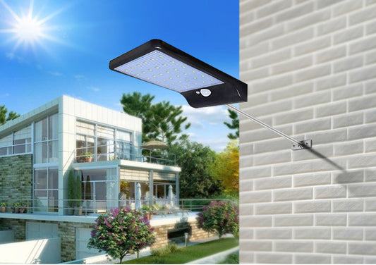 Lampadaire Solaire Noire ou Blanc 500 Lumens