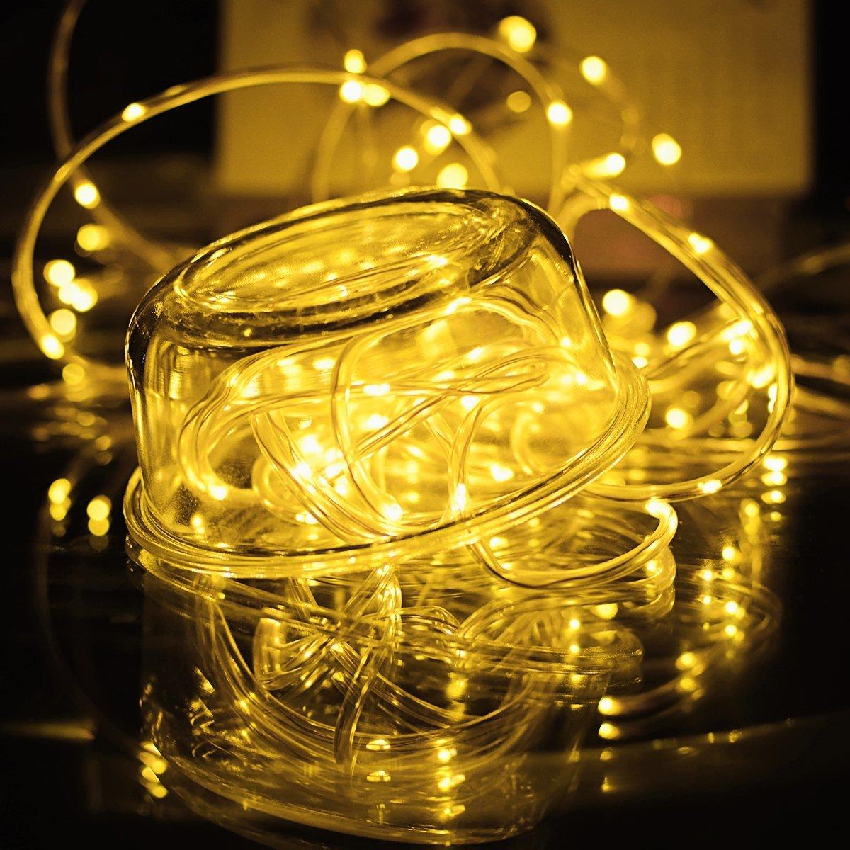 Guirlande Solaire Tube Lumineux 100 LED 12 Mètres