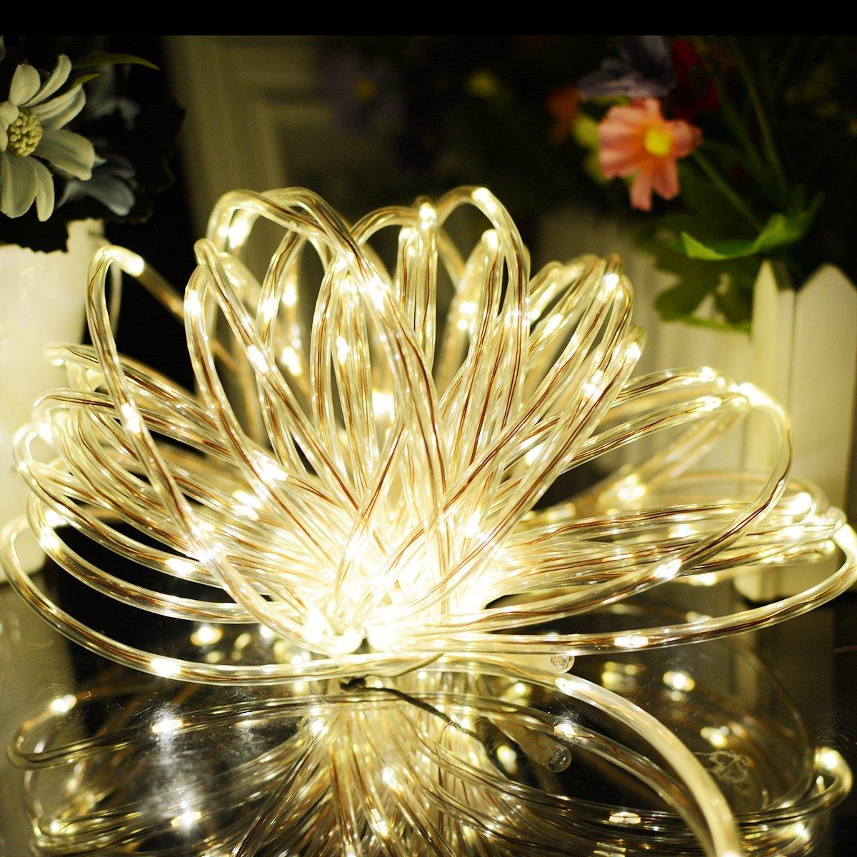 Guirlande Solaire Tube Lumineux 100 LED 12 Mètres