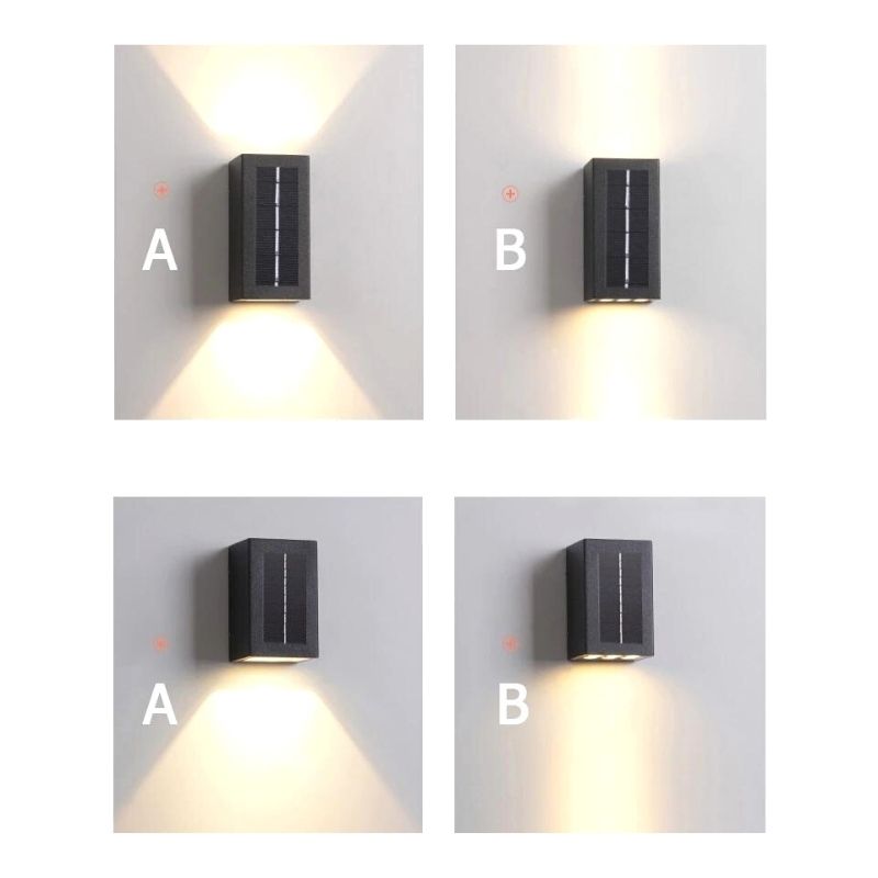 Lampe solaire design Applique de luxe pour jardin (Alu)