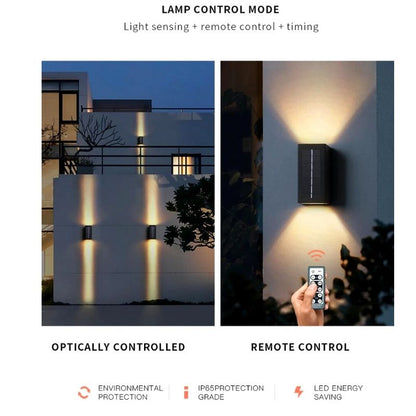 Lampe solaire design Applique de luxe pour jardin (Alu)