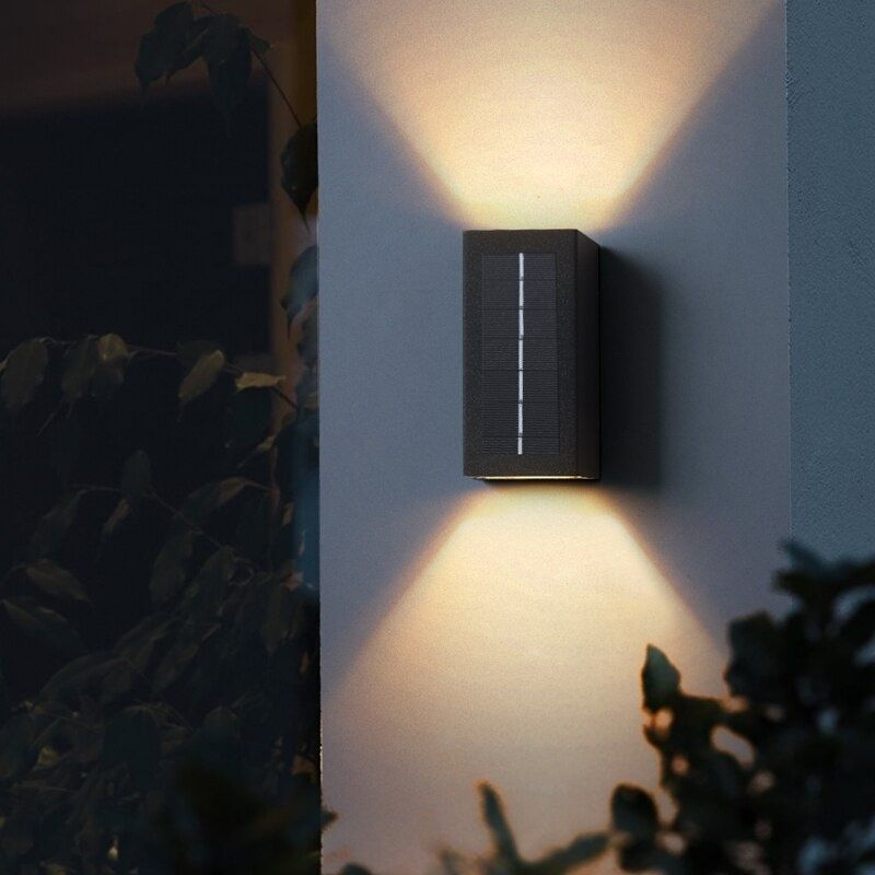 Lampe solaire design Applique de luxe pour jardin (Alu)