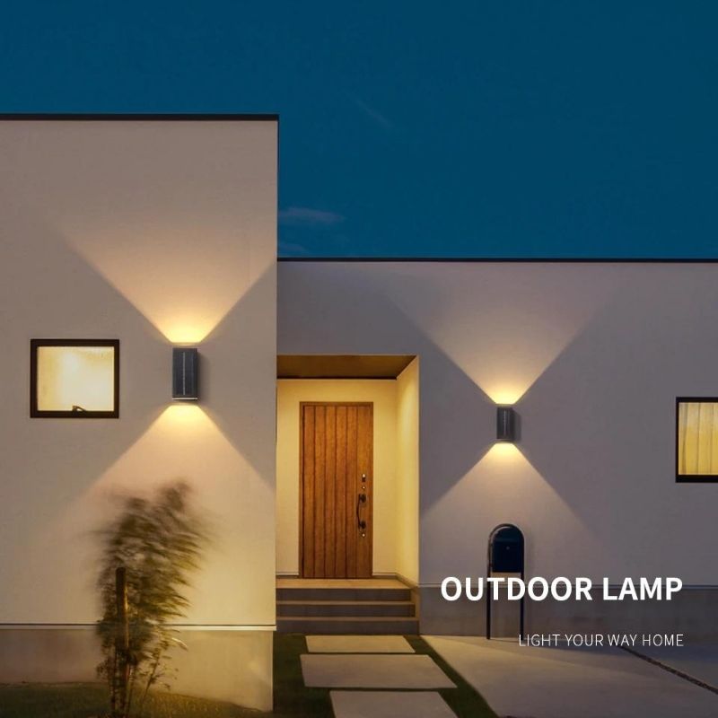 Lampe solaire design Applique de luxe pour jardin (Alu)