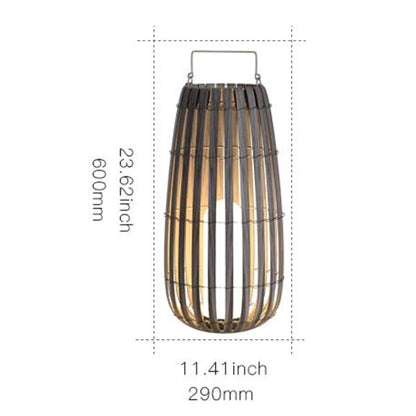 Lampe solaire design Lanterne banboo de luxe