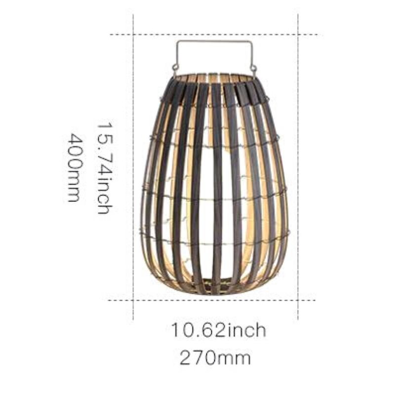 Lampe solaire design Lanterne banboo de luxe