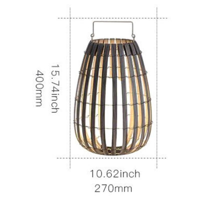Lampe solaire design Lanterne banboo de luxe