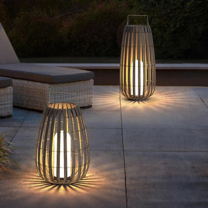Lampe solaire design Lanterne banboo de luxe