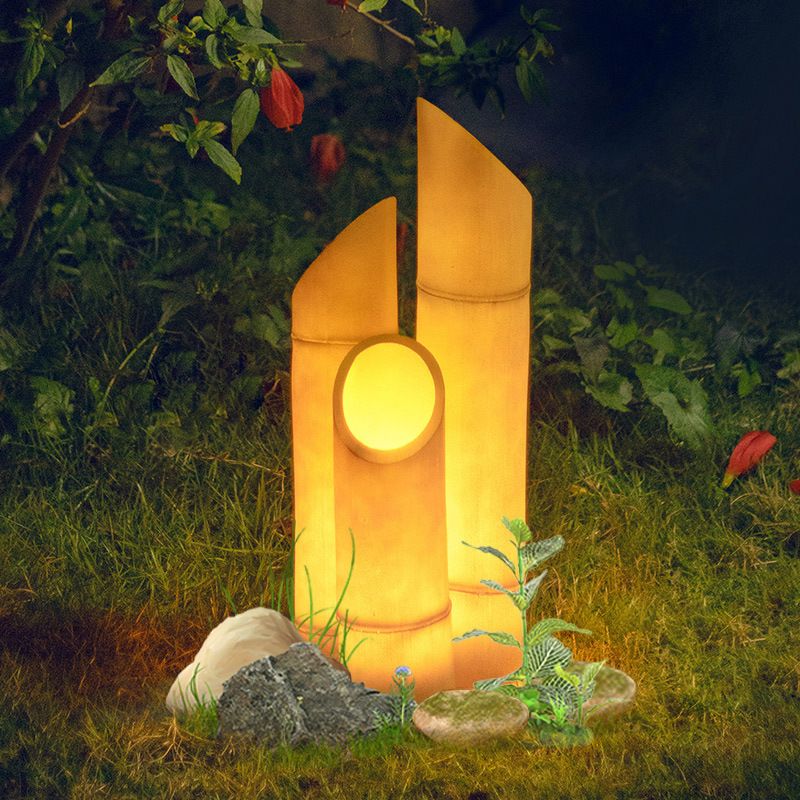 Lampe solaire exterieur Bambou (Résine)