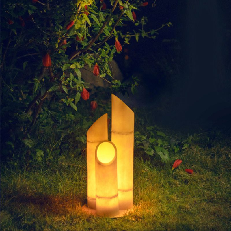 Lampe solaire exterieur Bambou (Résine)
