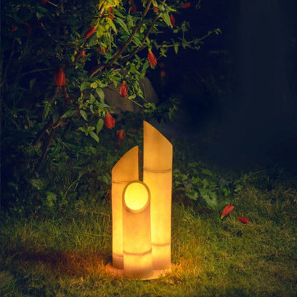 Lampe solaire exterieur Bambou (Résine)