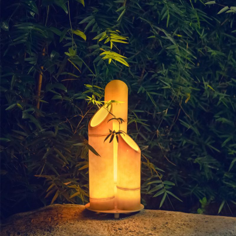 Lampe solaire exterieur Bambou (Résine)
