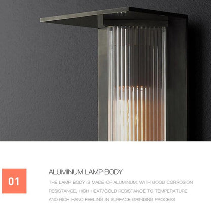 Lampe solaire design Applique de luxe pour terrasse (Alu)