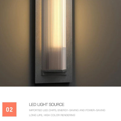 Lampe solaire design Applique de luxe pour terrasse (Alu)