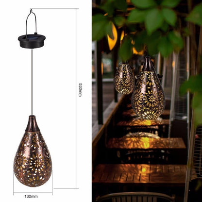 Lanterne solaire Boule lumineuse en fleur creuse