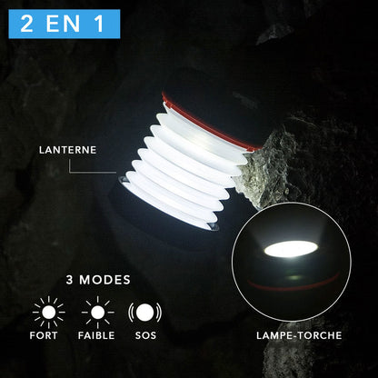 Lampe Solaire camping Brilex pliable (USB)