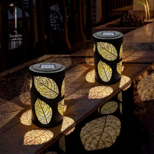 Lanterne solaire de jardin à suspendre Design en feuille
