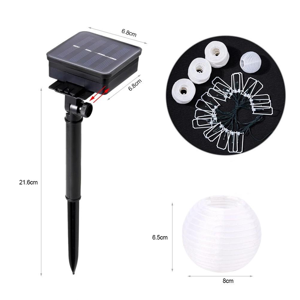 Guirlande solaire multicolore Lampion Chinois