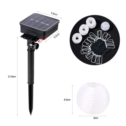 Guirlande solaire multicolore Lampion Chinois