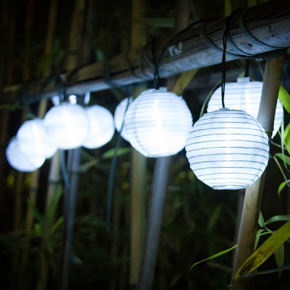 Guirlande solaire multicolore Lampion Chinois